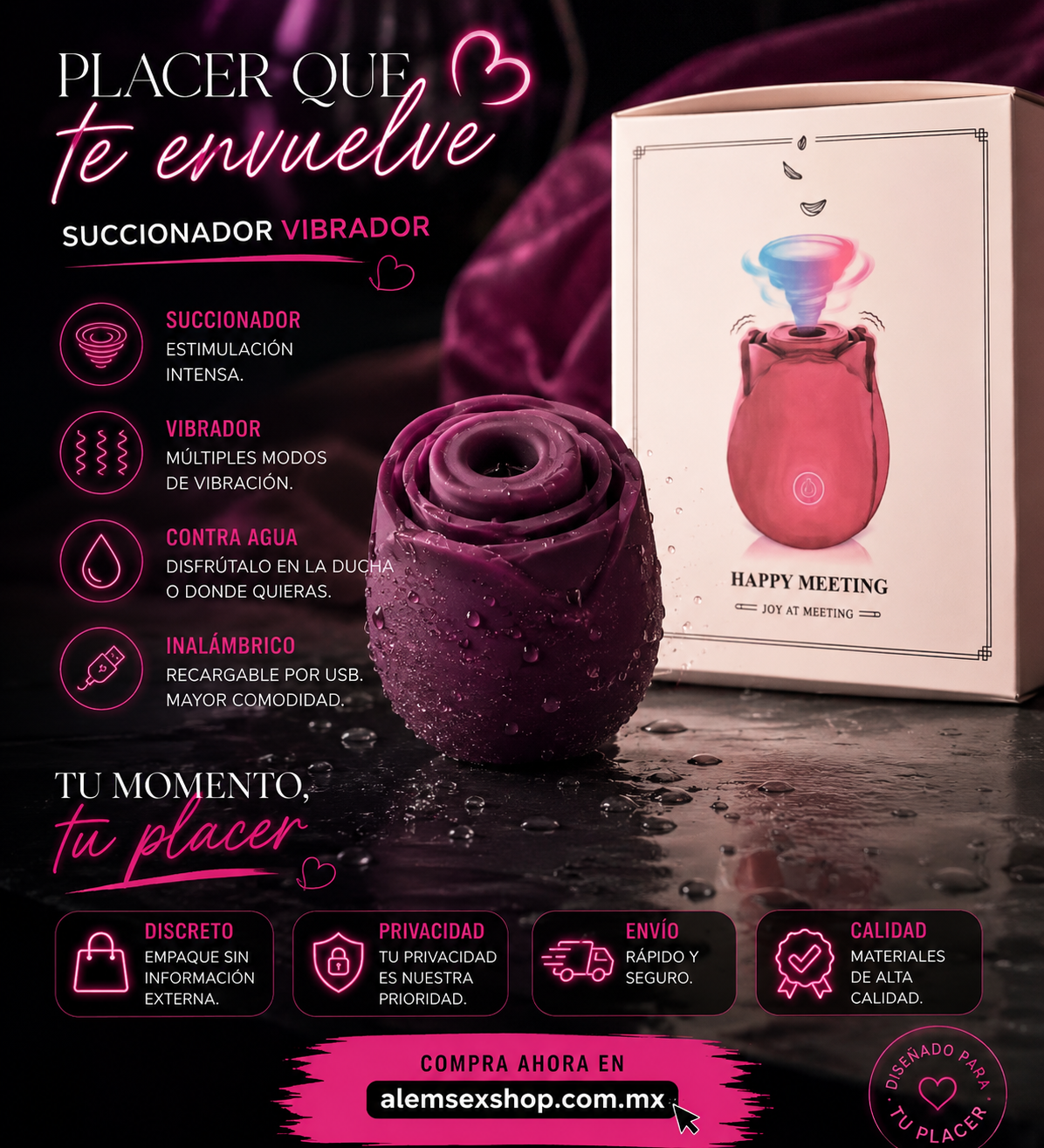 Vibrador Succionador Flor